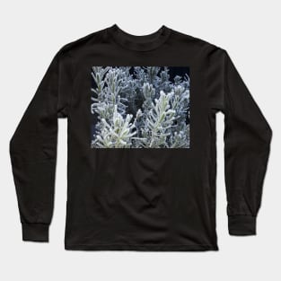 Winter, frozen lavender. Long Sleeve T-Shirt